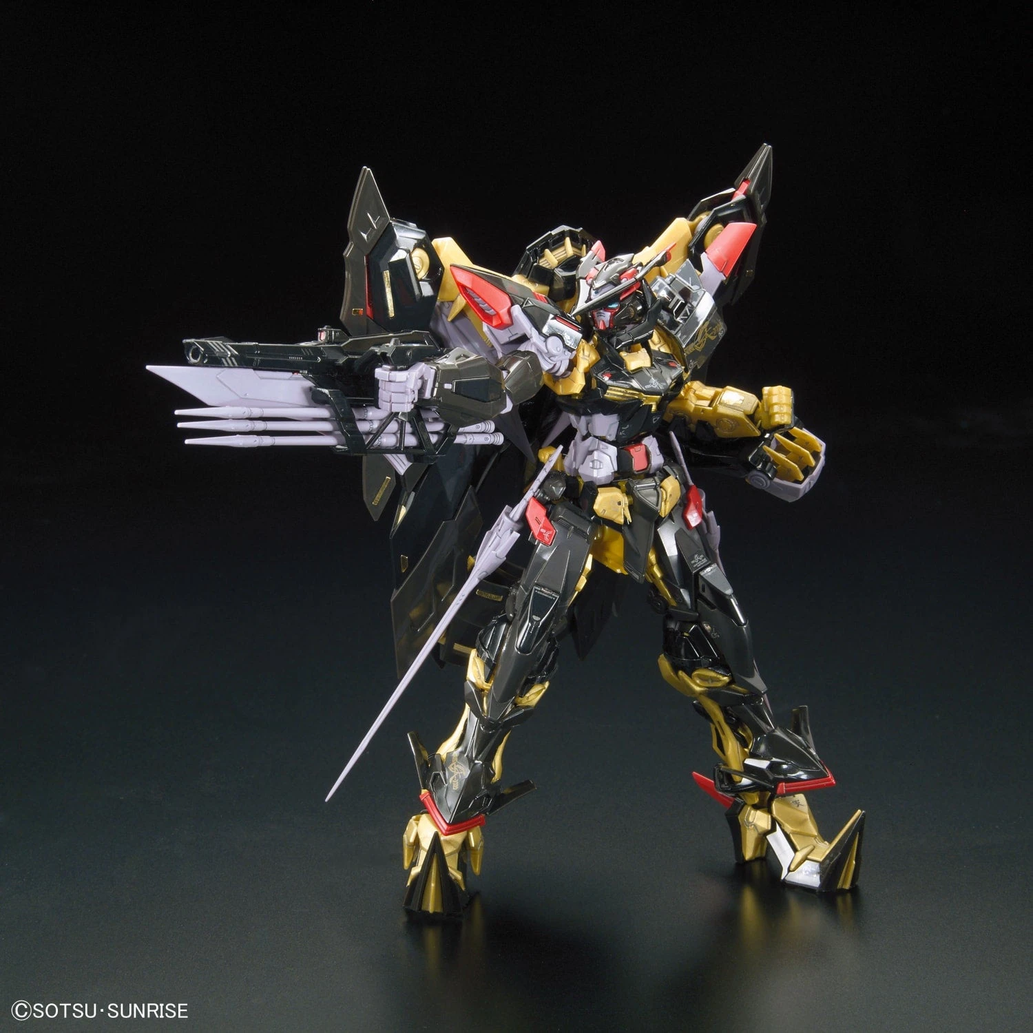 Bandai Gundam 1/144 RG #24 Seed Astray MBF-P01-Re2AMATU Gundam Astray Gold Frame Amatsu Mina Model Kit - Image 3