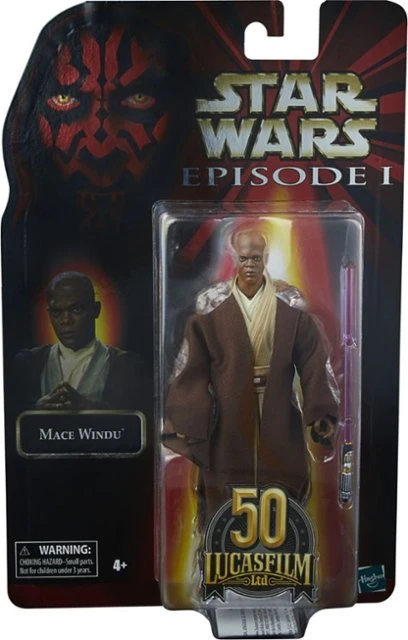 Hasbro Star Wars The Black Series Lucasfilm 50th Anniversary Episode I Mace Windu 6 Inch Action Figure - Image 2