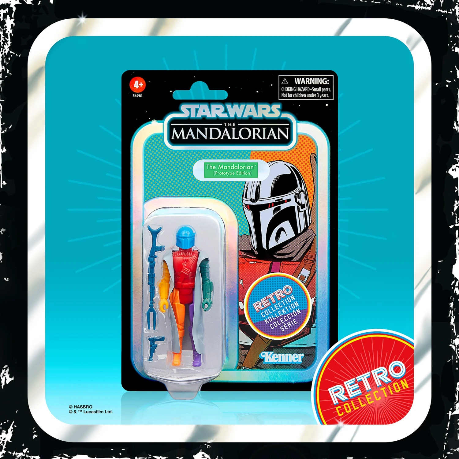 Hasbro Star Wars Retro Collection The Mandalorian (Prototype Edition) 3.75" Action Figure - Image 6